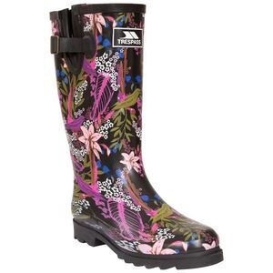 Trespass Womens/Ladies Elena Floral Galoshes / Black/Green Print